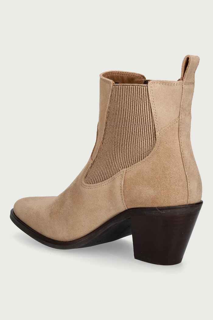 Obuv Tommy Hilfiger Chelsea čižmy dámske semišové SUEDE WESTERN CHELSEA BOOT FW0FW09581 béžová