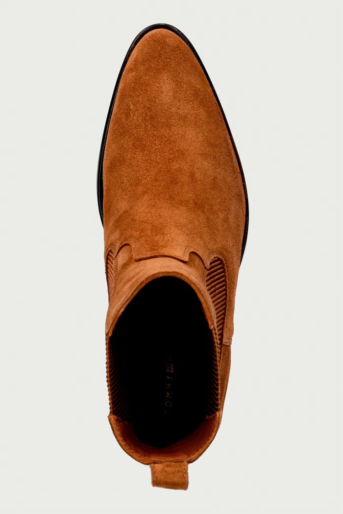 Tommy Hilfiger μπότες τσέλσι Γυναικείες σουέτ SUEDE WESTERN CHELSEA BOOT καφέ FW0FW09581