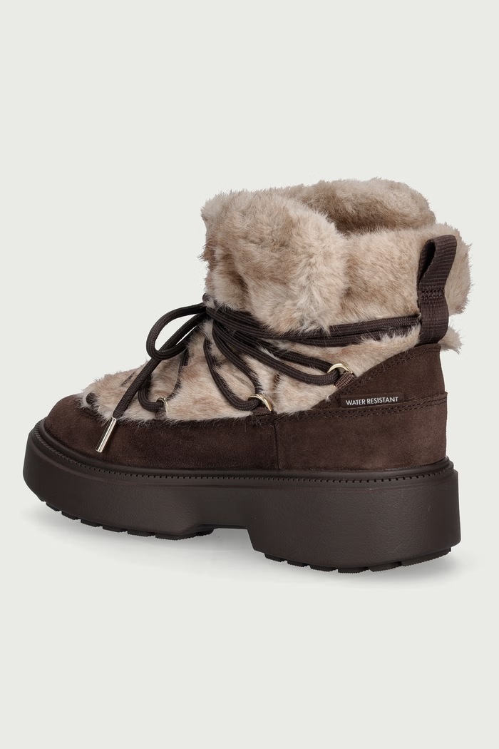 Obuv Tommy Hilfiger FUR SUEDE LACE-UP SNOW BOOT snehule dámske FW0FW09545 hnedá
