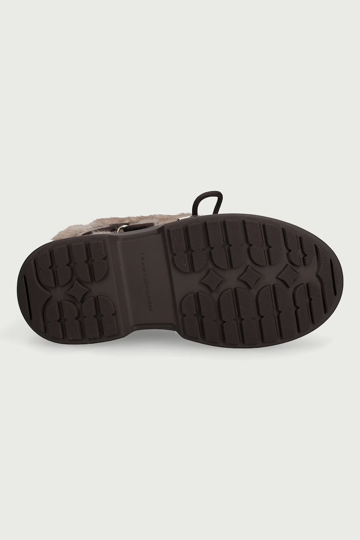 FUR SUEDE LACE-UP SNOW BOOT snehule dámske Tommy Hilfiger hnedá FW0FW09545