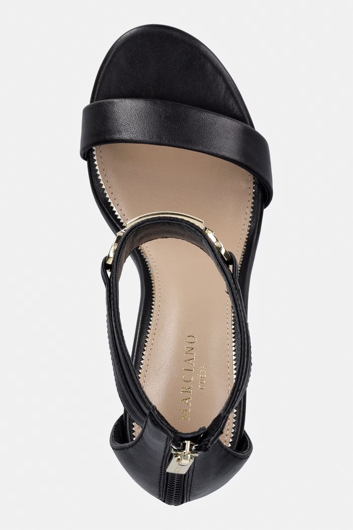 Marciano by Guess sandały na słupku skórzane czarny G6YZ16.L0168.JBLK