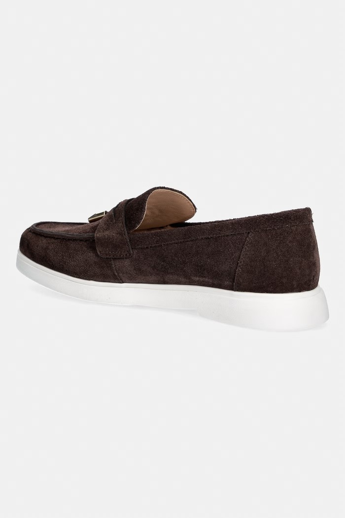 Obuwie Furla mokasyny damskie zamszowe Goccia YL94GCC.Y61000.2460S brązowy