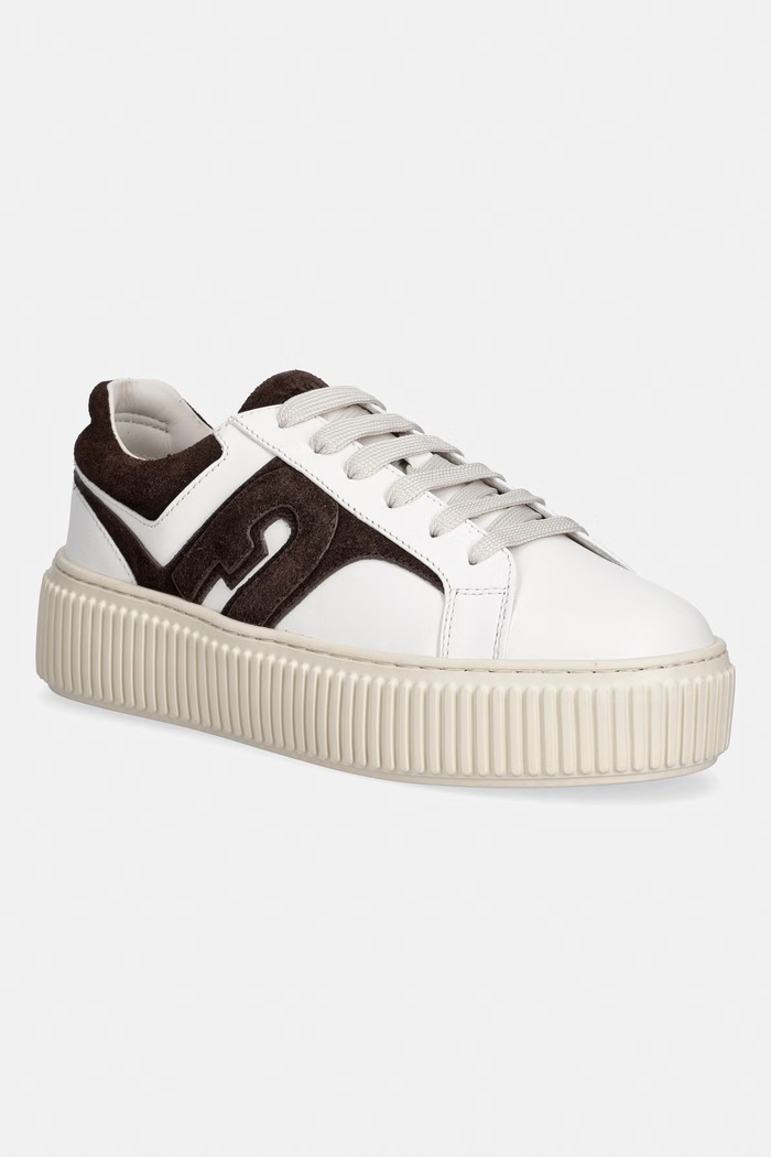 Furla Sky Lace-Up sneakersy damskie skórzane beżowy YM55FKY.BX3712.5289S