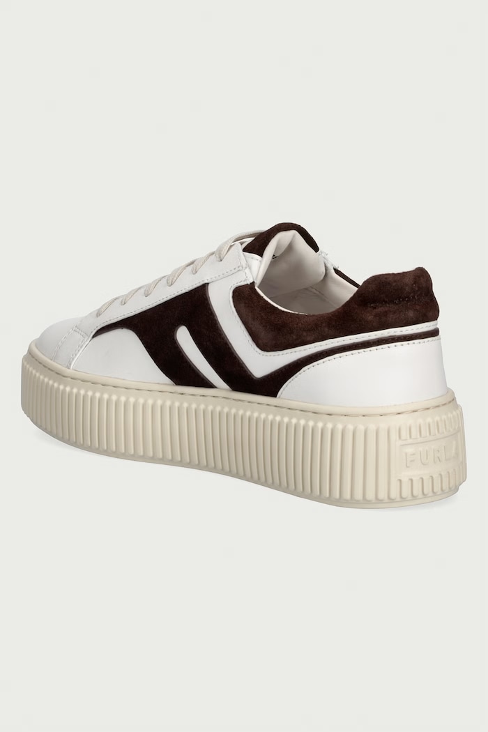 Obuwie Furla Sky Lace-Up sneakersy damskie skórzane YM55FKY.BX3712.5289S beżowy