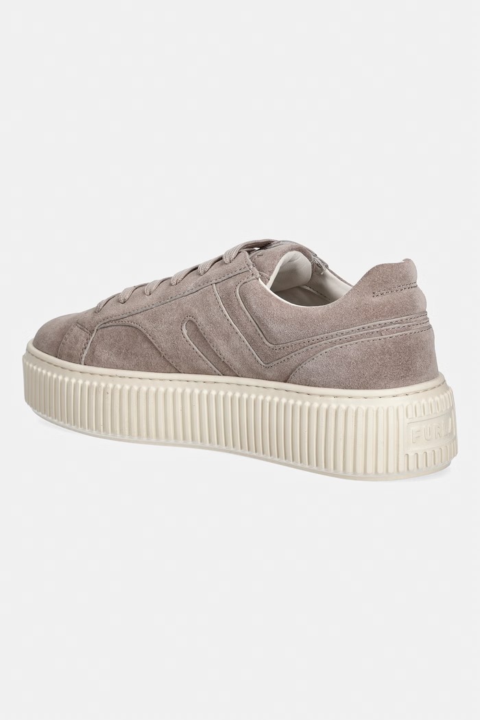 Obuwie Furla Sky Lace-Up sneakersy damskie zamszowe YM55FKY.BX0579.4892S brązowy