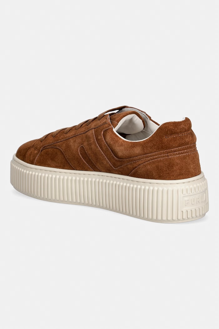 Obuwie Furla Sky Lace-Up sneakersy damskie zamszowe YM55FKY.BX0579.03B00 brązowy