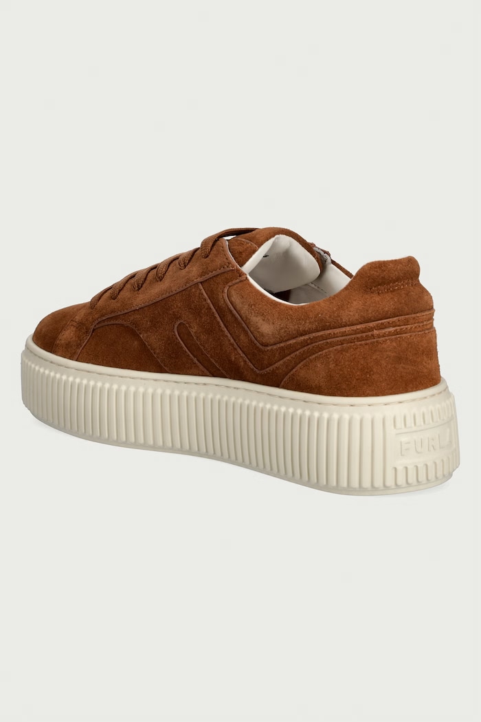 Obuwie Furla Sky Lace-Up sneakersy damskie zamszowe YM55FKY.BX0579.03B00 brązowy