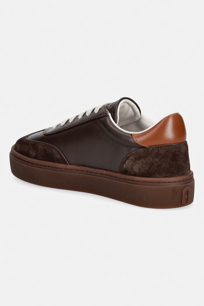 Obuwie Furla Allegra Lace-Up sneakersy damskie skórzane YM52ALG.BX4690.5297S brązowy