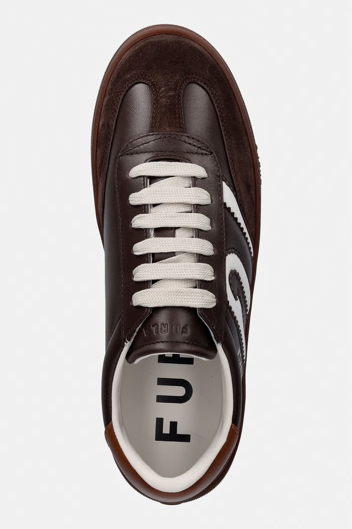 Furla Allegra Lace-Up sneakersy damskie skórzane brązowy YM52ALG.BX4690.5297S
