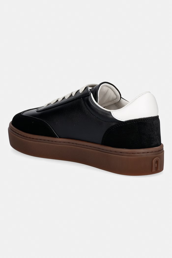 Obuwie Furla Allegra Lace-Up sneakersy damskie skórzane YM52ALG.BX3525.P1900 czarny