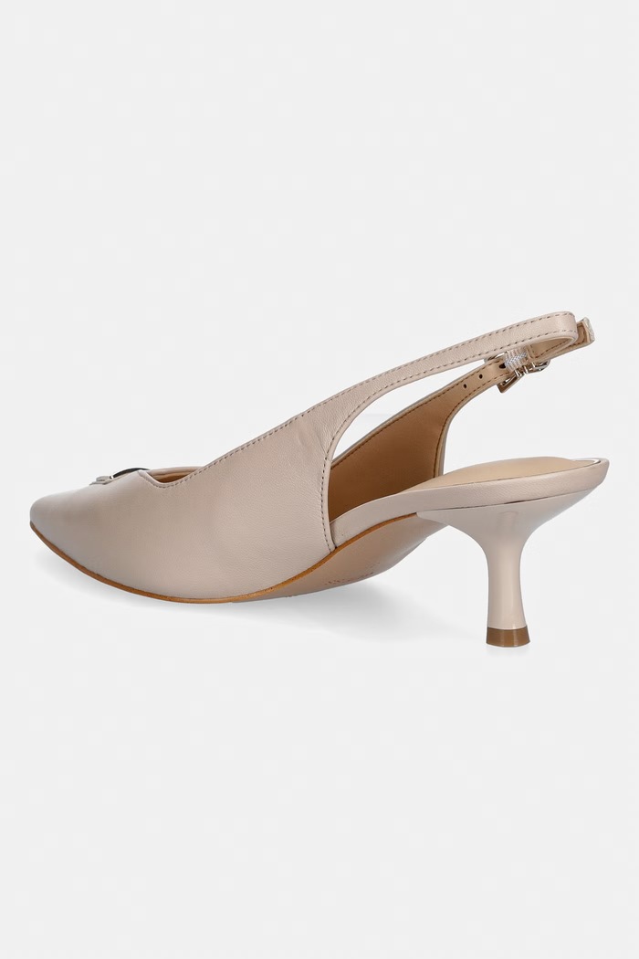 Scarpe Guess tacchi a spillo in pelle YANNICKE2 FLT2CK.LEA05.NUDE beige