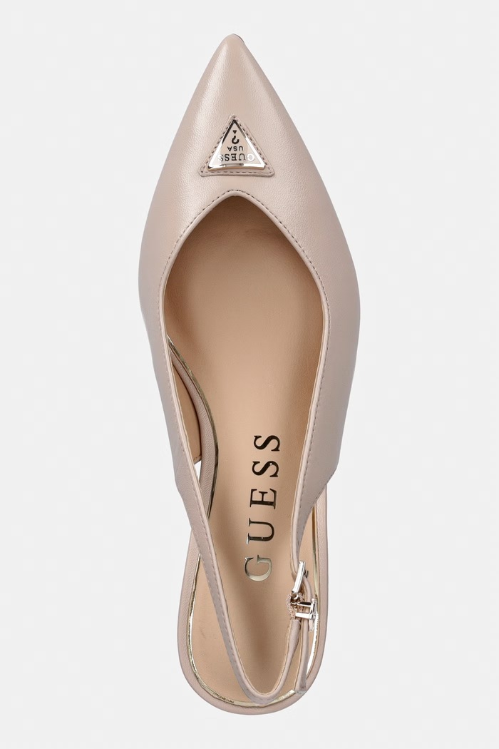 Guess tacchi a spillo in pelle YANNICKE2 beige FLT2CK.LEA05.NUDE