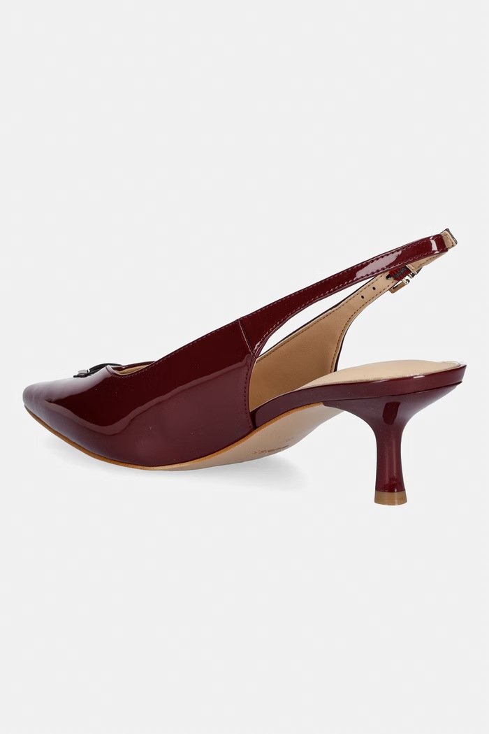 Obuća Guess štikle od kože YANNICKE FLTYNN.PAF05.RED bordo