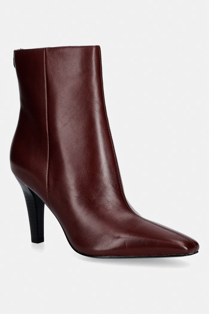 Guess stivali alla caviglia su una spilla da donna in pelle RAFFA granata FLTRFF.LEA10.RED