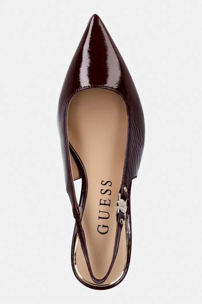 Guess lodičky kožené NASHILY burgundské FLTNAS.LEP05.RED