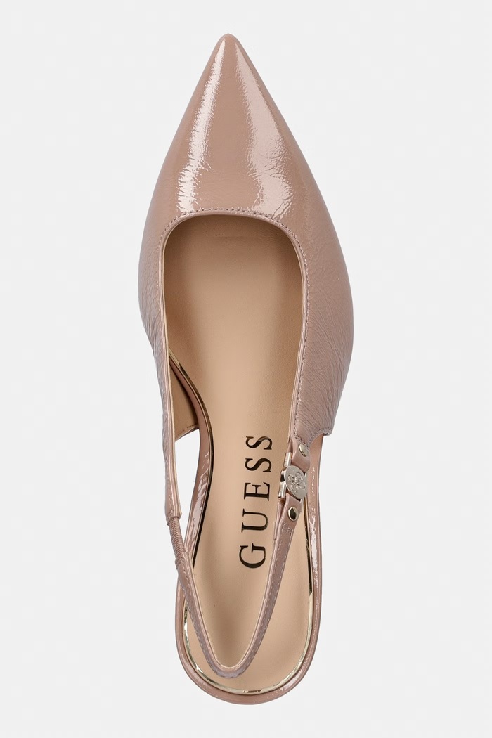 Guess lodičky kožené NASHILY béžová FLTNAS.LEP05.NUDE