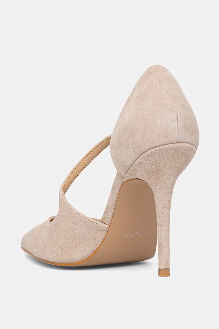 Obutev Guess salonarji semiš NAPIPER FLTNAP.SUE08.BEIGE bež