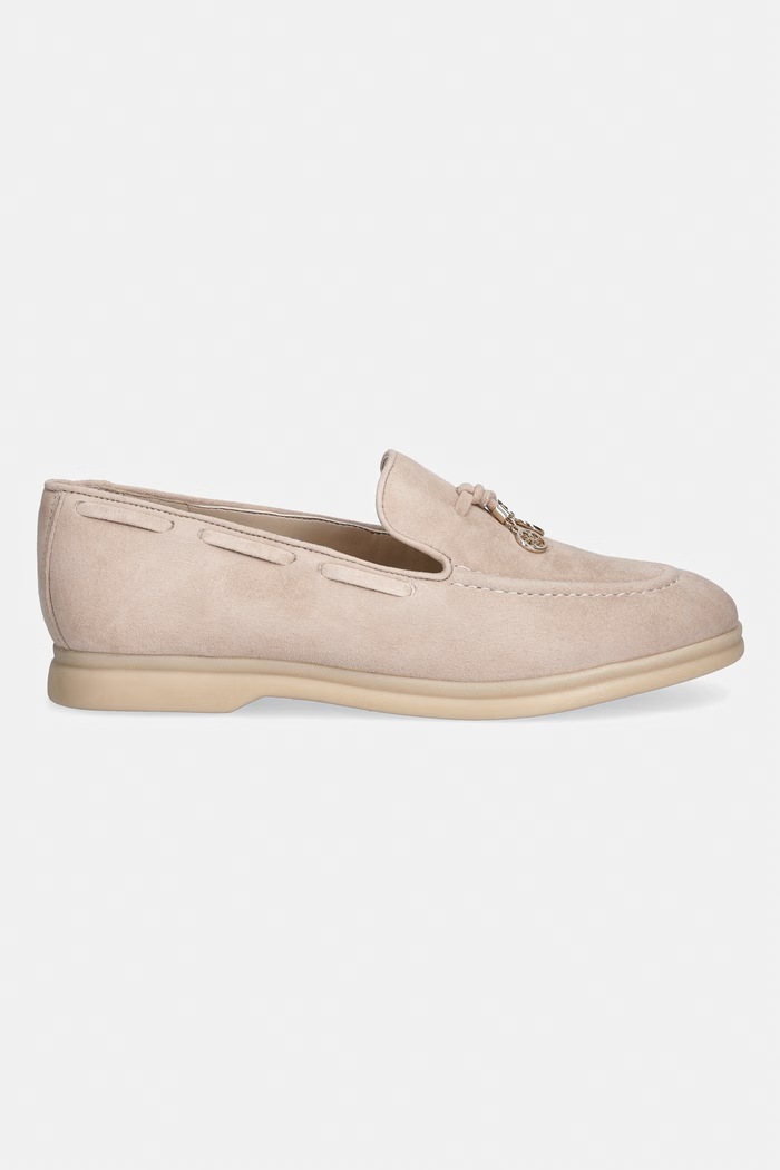 Guess loafery dámske semišové ARYANAI FLTNAI.SUE14.NUDE béžová AW26