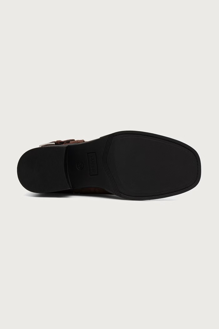 Guess μπότες block heel γυναικείες σουέτ MATLEY καφέ FLTMAT.SUE11.BROWN
