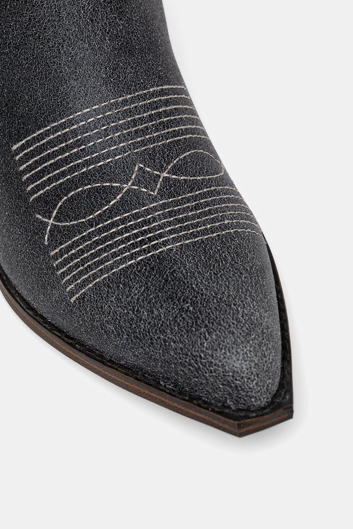 Guess kavbojski škornji ženski usnjeni LARGEN črna FLTLGE.LEA11.BLACK