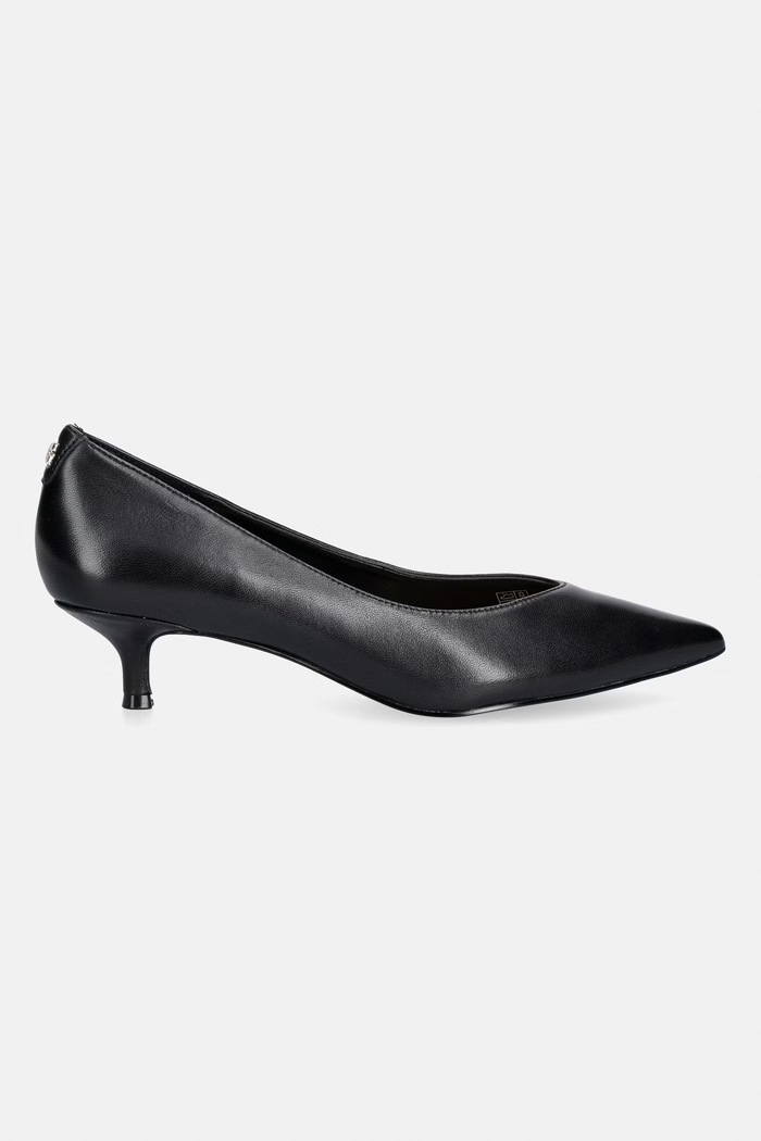 Guess lodičky kožené CASEN FLTCSE.LEA08.BLACK čierna AW26