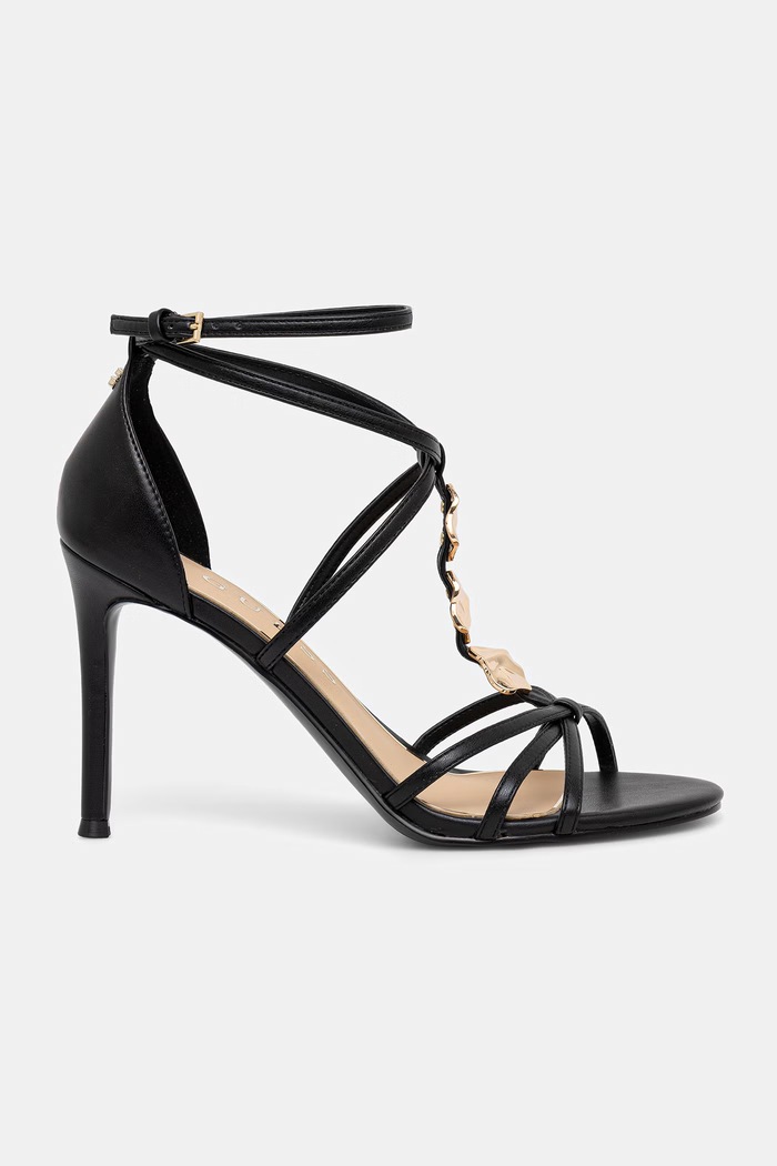 Guess sandále CHAELLA FLTCHA.ELE03.BLACK čierna AW26