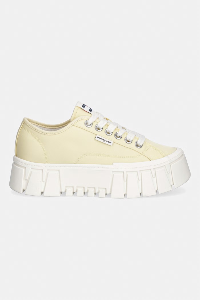 Tommy Jeans TJ PLATFORM SNEAKER tenisówki damskie EN0EN03098 żółty AW26