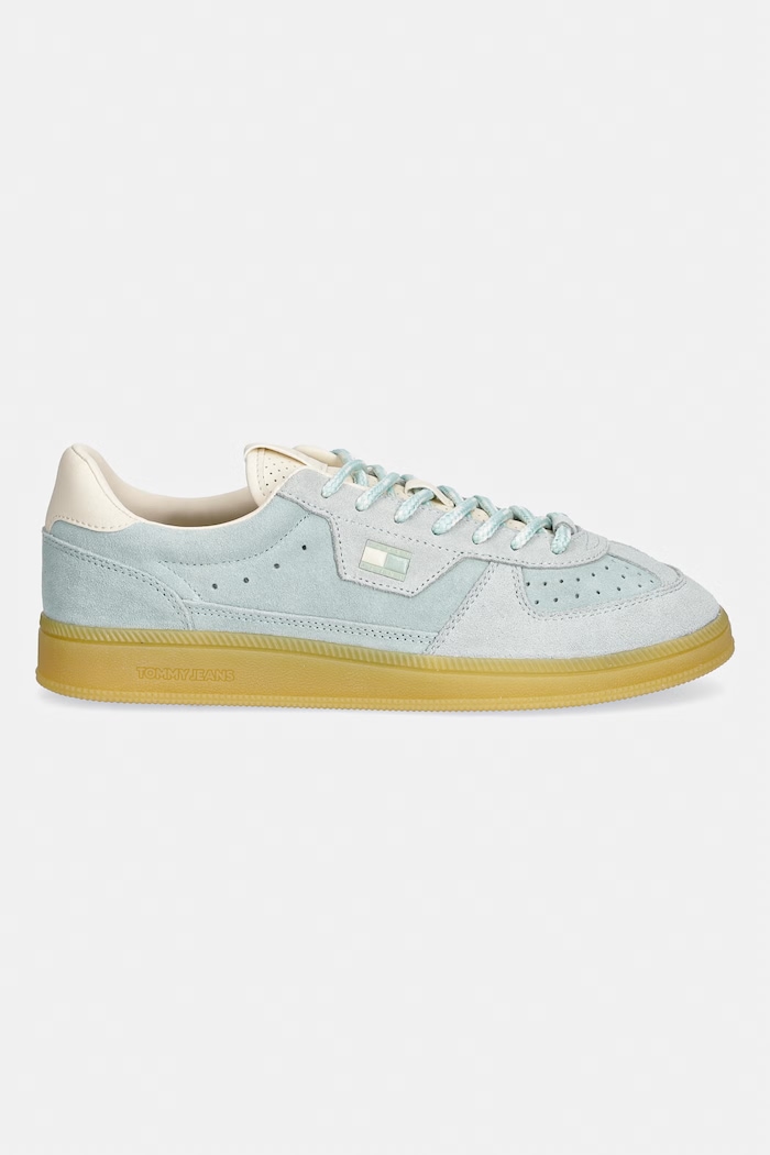Tommy Jeans MU THE GREENWICH EDGE SUEDE sneakersy damskie zamszowe EN0EN03050 niebieski AW26