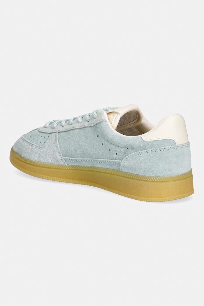 Obuwie Tommy Jeans MU THE GREENWICH EDGE SUEDE sneakersy damskie zamszowe EN0EN03050 niebieski