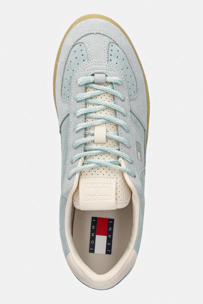 Tommy Jeans MU THE GREENWICH EDGE SUEDE sneakersy damskie zamszowe niebieski EN0EN03050