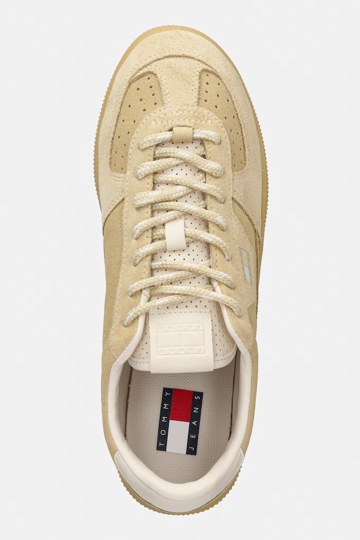 Tommy Jeans MU THE GREENWICH EDGE SUEDE sneakersy damskie zamszowe żółty EN0EN03050