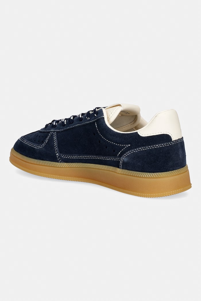 Obuwie Tommy Jeans MU THE GREENWICH EDGE SUEDE sneakersy damskie zamszowe EN0EN03050 granatowy