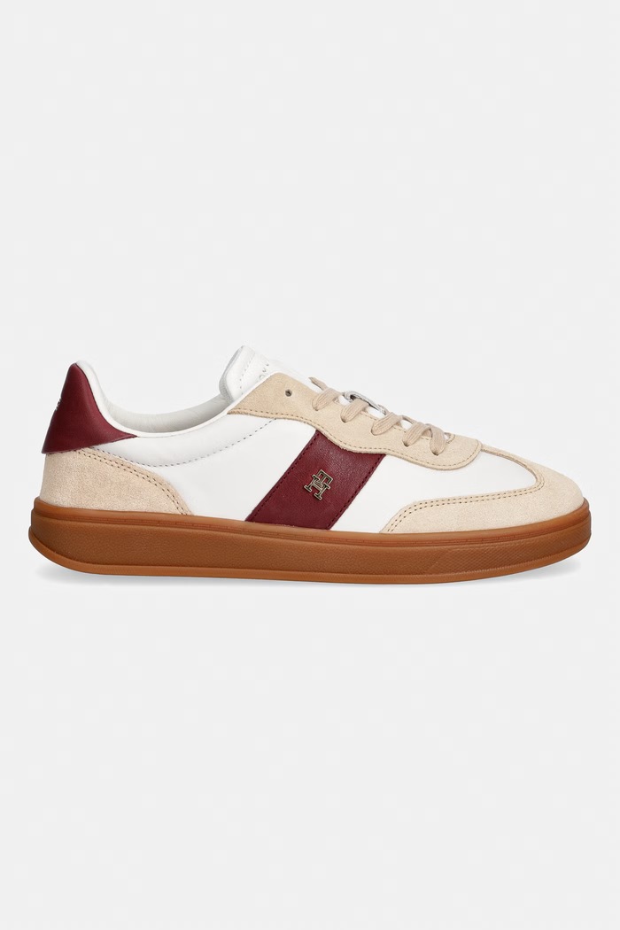 Tommy Hilfiger TH PREMIUM HERITAGE SNEAKER sneakers γυναικεία δερμάτινα FW0FW09497 μπεζ AW26
