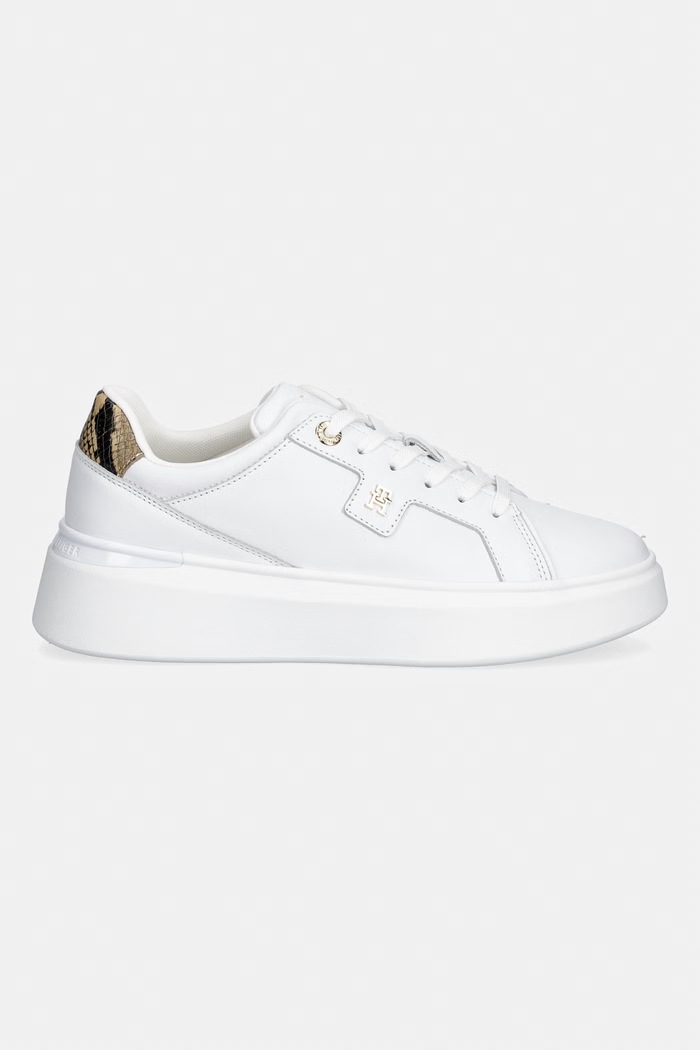 Tommy Hilfiger TH CHIC PLATFORM SNAKE маратонки дамски от кожа FW0FW09456 бял AW26