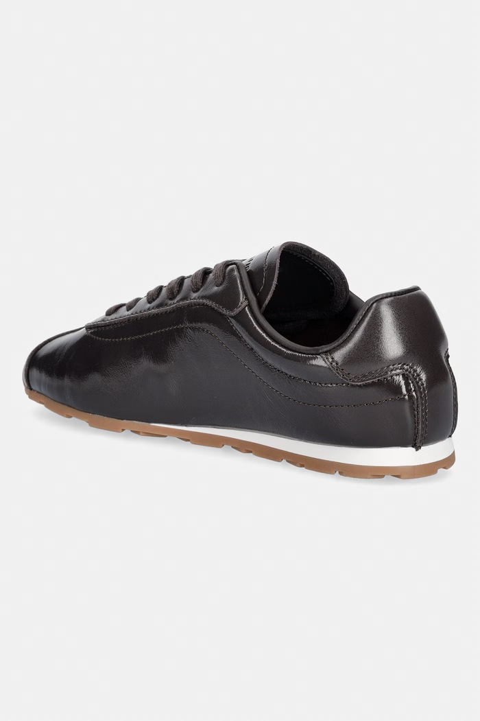 Obuwie Tommy Hilfiger BELLA SNEAKER LEATHER sneakersy damskie skórzane FW0FW09495 brązowy