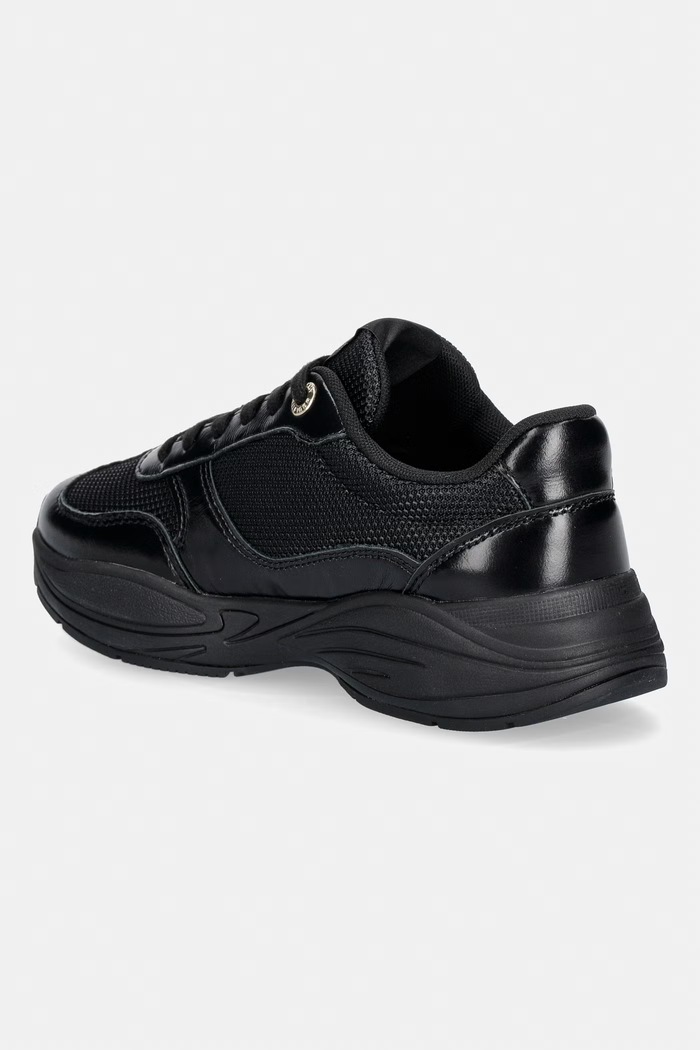 Παπούτσια Tommy Hilfiger MODERN RUNNER SHINY LEATHER sneakers Γυναικεία FW0FW09413 μαύρο