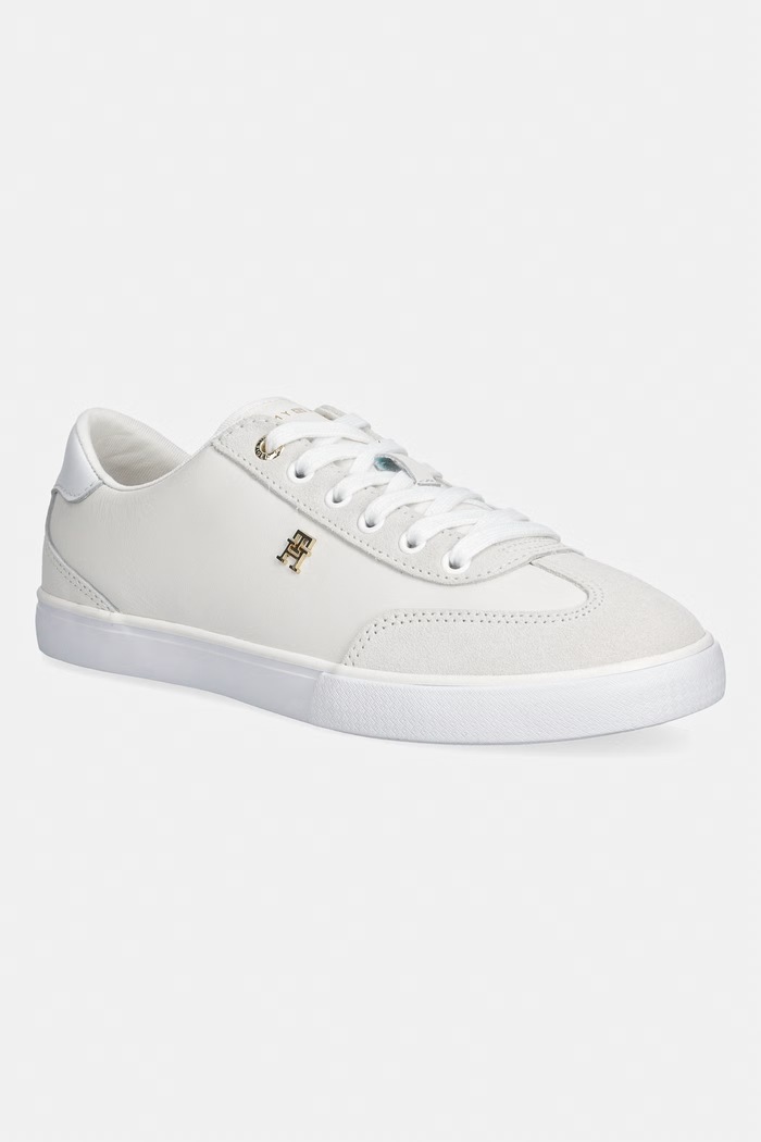 Tommy Hilfiger TH CHIC LOW VULC tenisice za žene od kože bijela FW0FW09391
