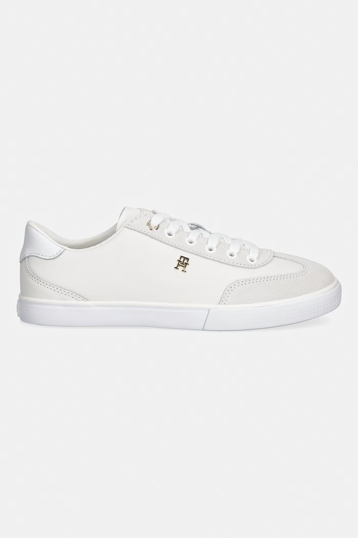 Tommy Hilfiger TH CHIC LOW VULC tenisice za žene od kože FW0FW09391 bijela AW26