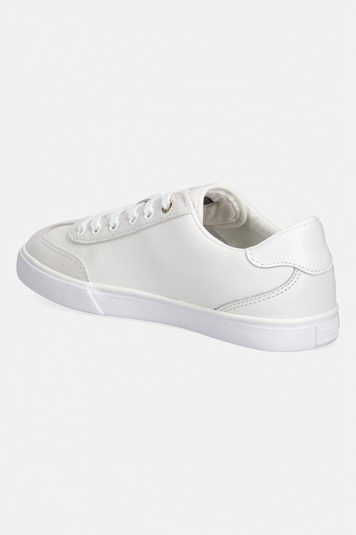 Obuća Tommy Hilfiger TH CHIC LOW VULC tenisice za žene od kože FW0FW09391 bijela