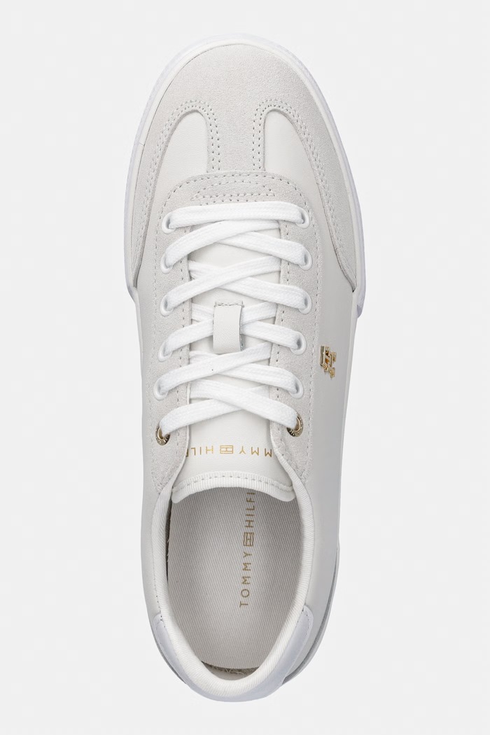 Tommy Hilfiger TH CHIC LOW VULC tenisice za žene od kože bijela FW0FW09391