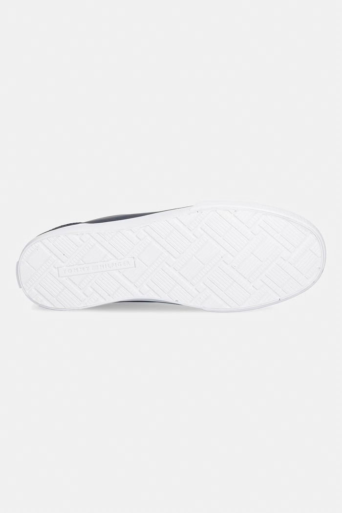 Tommy Hilfiger TH CHIC LOW VULC tenisice za žene od kože FW0FW09391 mornarsko plava