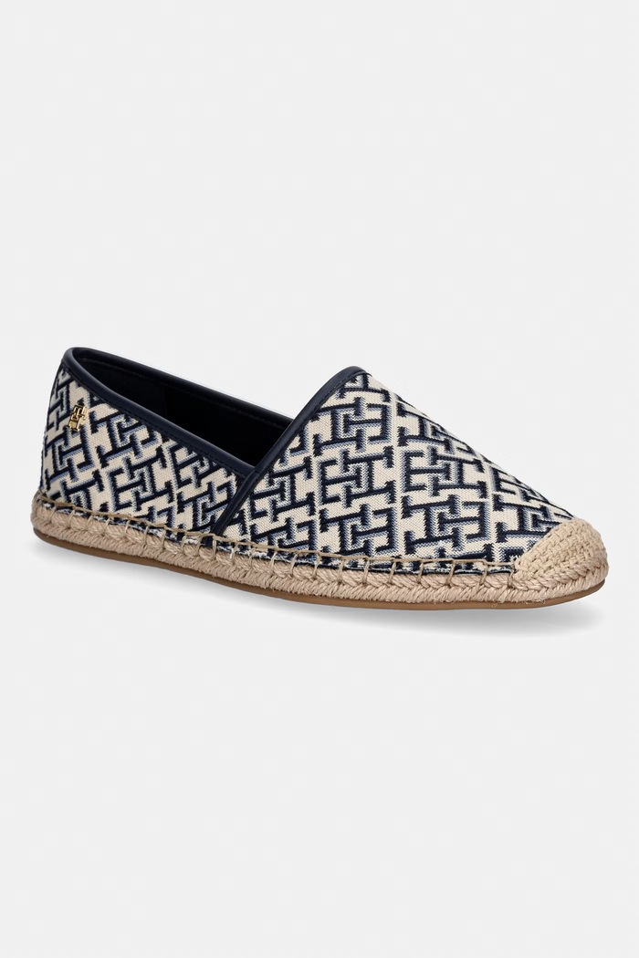 Tommy Hilfiger espadryle damskie TH MONOGRAM JACQUARD ESPADRILLE granatowy FW0FW09501
