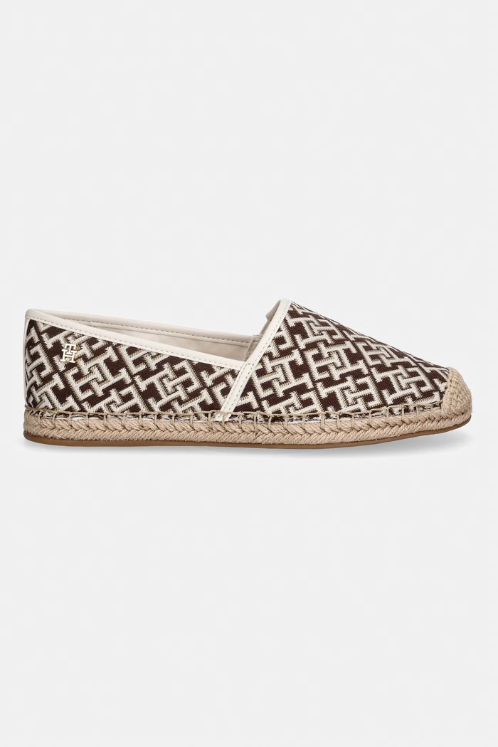 Tommy Hilfiger espadrillas da donna TH MONOGRAM JACQUARD ESPADRILLE FW0FW09501 marrone AW26