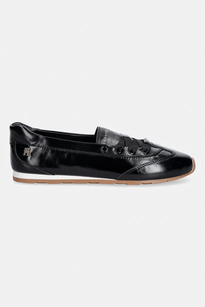 Tommy Hilfiger baleríny kožené BELLA BALLET SNEAKER FW0FW09449 čierna AW26