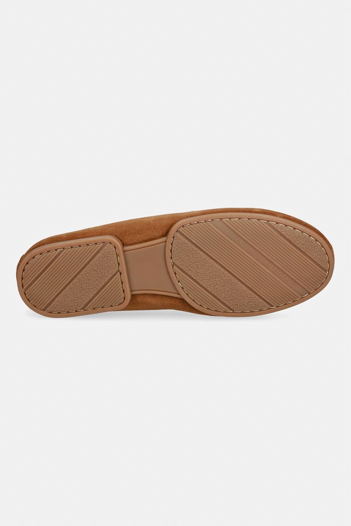 Tommy Hilfiger mokasyny damskie zamszowe TH FLEX SUEDE LOAFER BALLERINA FW0FW09507 brązowy