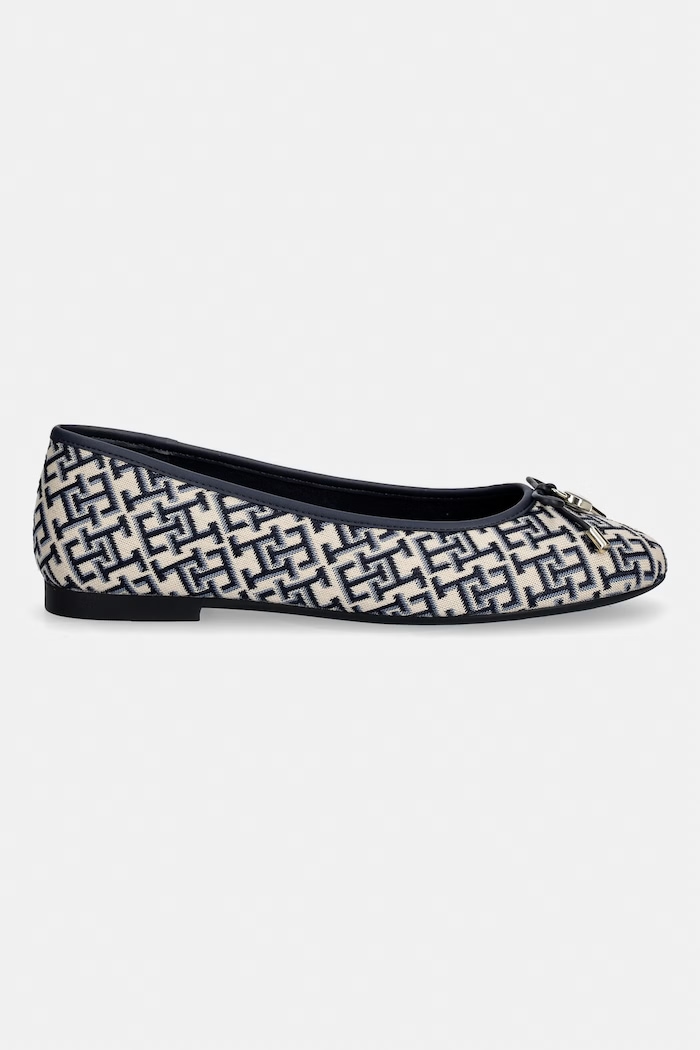 Tommy Hilfiger baleriny TH CHARM JACQUARD BALLERINA FW0FW09504 granatowy AW26