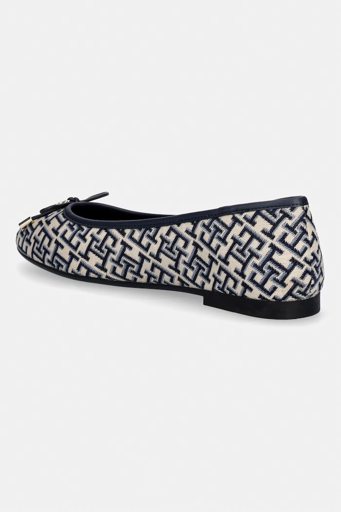 Obuwie Tommy Hilfiger baleriny TH CHARM JACQUARD BALLERINA FW0FW09504 granatowy