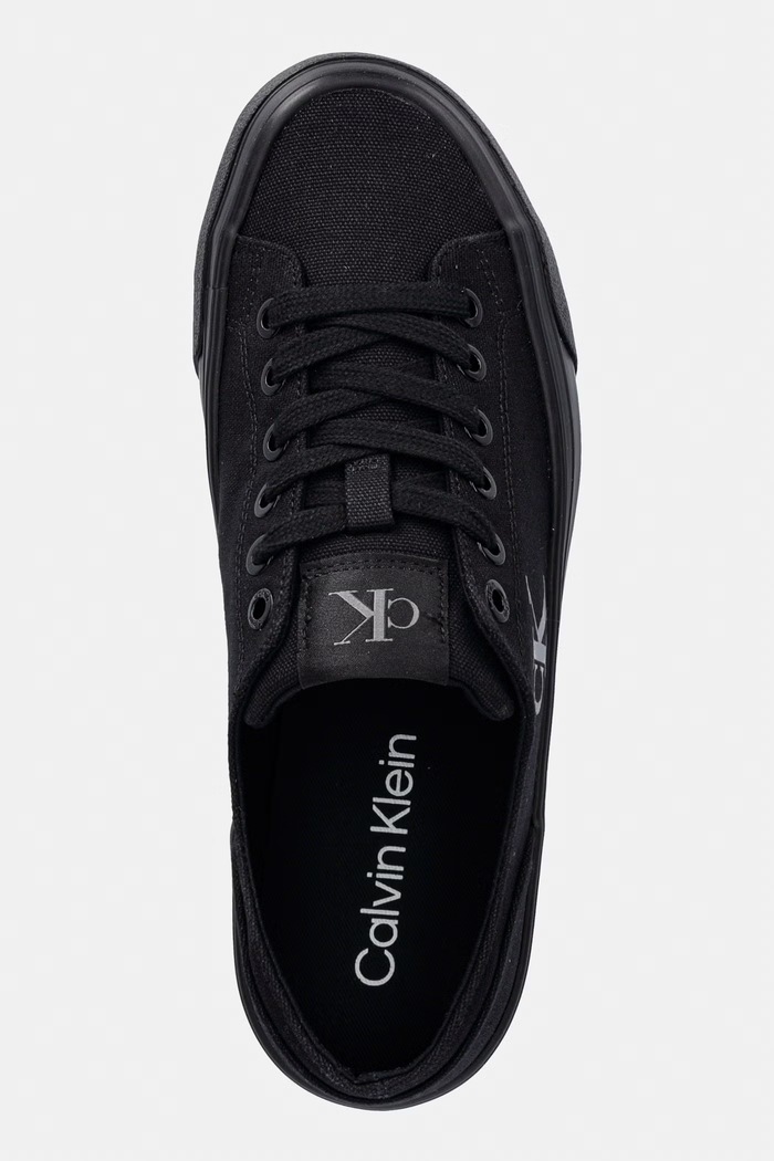 Calvin Klein VULC FLATFORM LOW CANVAS MG tenisówki damskie czarny YW0YW01763.0GJ