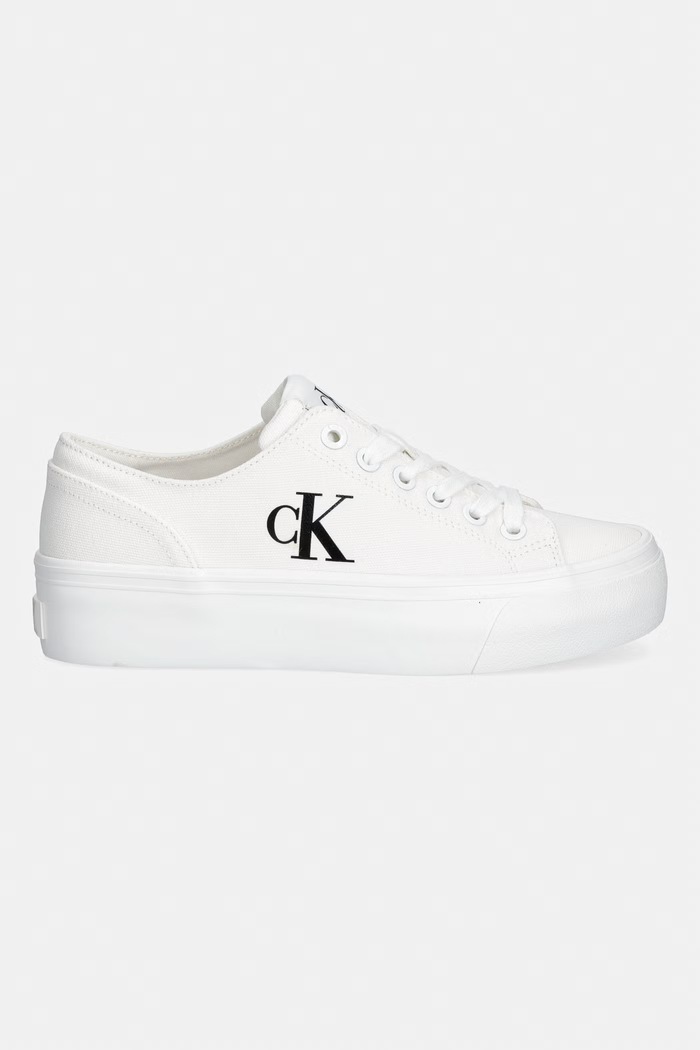 Calvin Klein VULC FLATFORM LOW CANVAS MG tenisky dámske YW0YW01763.02Q biela AW26