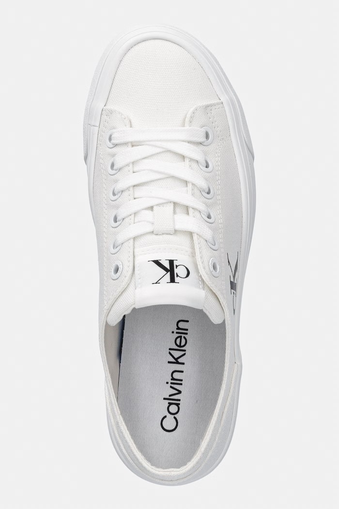 Calvin Klein VULC FLATFORM LOW CANVAS MG tenisky dámske biela YW0YW01763.02Q